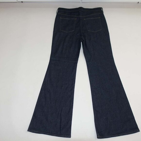 J. Crew Women's '96 Flare Jeans Size 32 Tall NWT Dark Wash Button Fly 35" Inseam - Picture 7 of 8